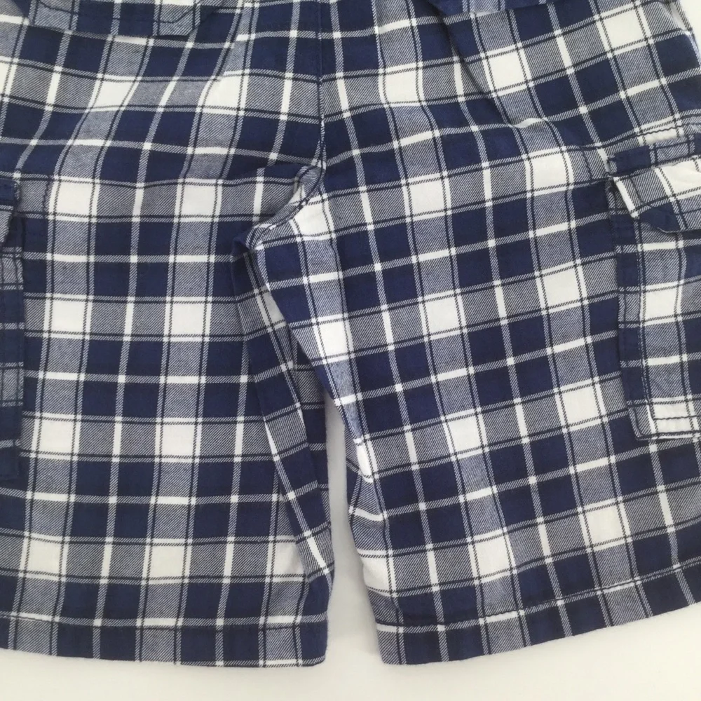 Carter’s‎ blue and white checkerboard cargo shorts